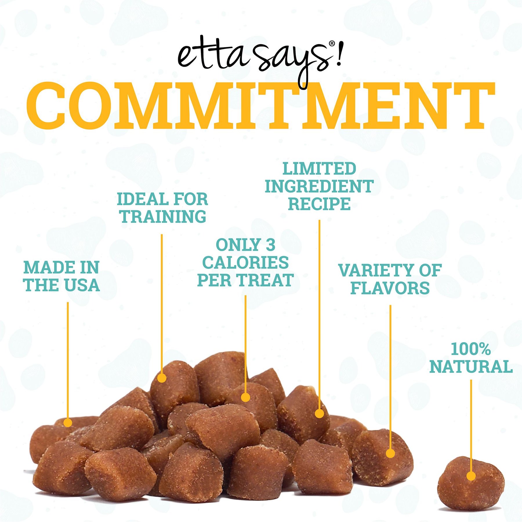 Etta Says! Sit! Training Treats Peanut Butter Recipe Dog Treats, 6-oz bag