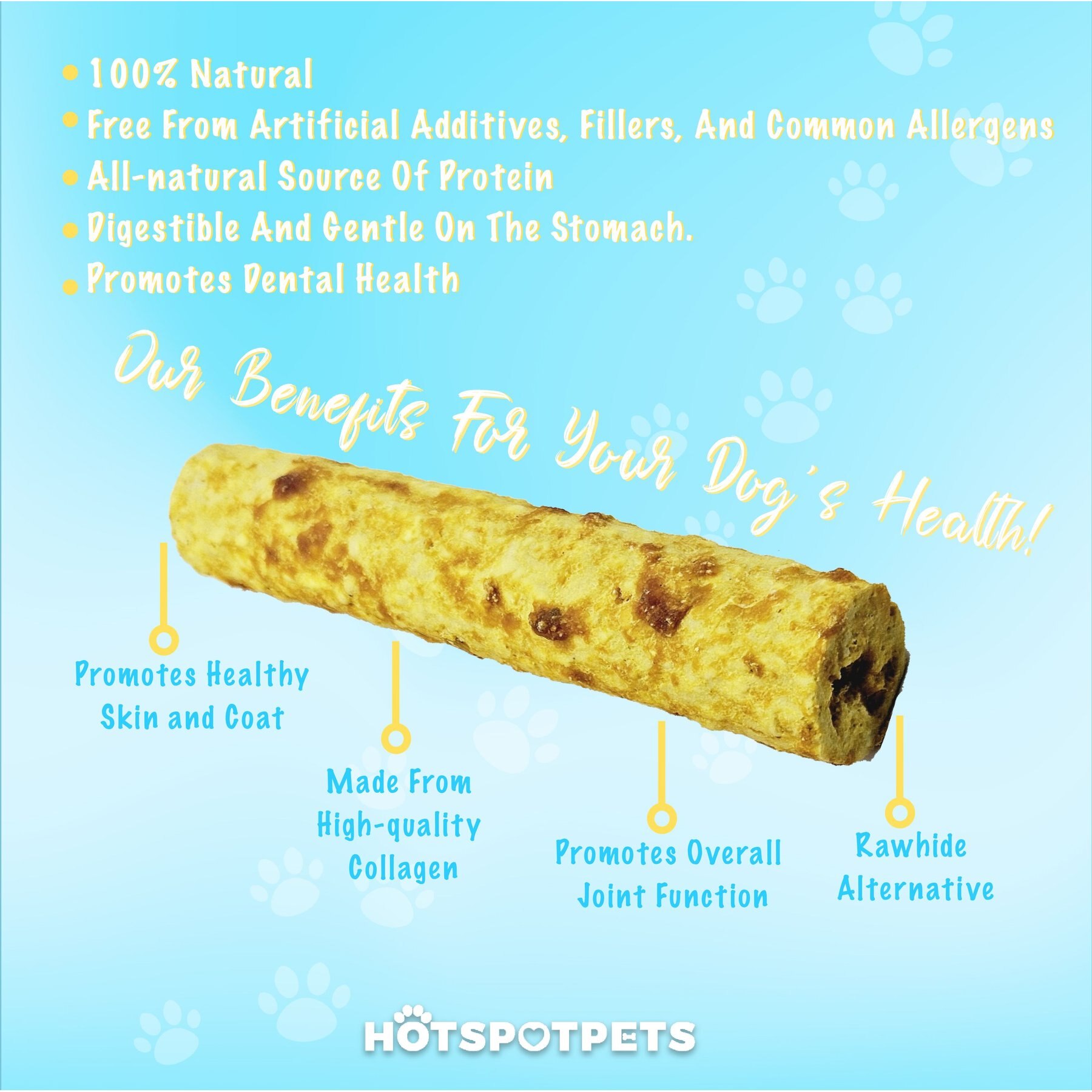 HOTSPOT PETS 6-in Chicken Crunchy Munchy Rolls Dog Treats