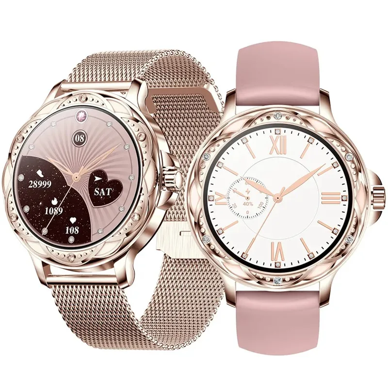 Smartwatch Bluetooth à la mode pour femmes avec moniteur de santé - Sporty Fitness Band à usage quotidien