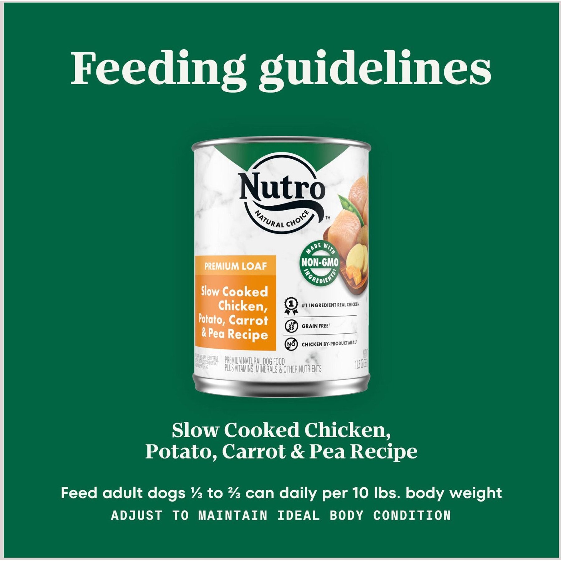 Nutro Grain-Free Premium Loaf Slow Cooked Chicken, Potato, Carrot & Pea Recipe Canned Wet Dog Food