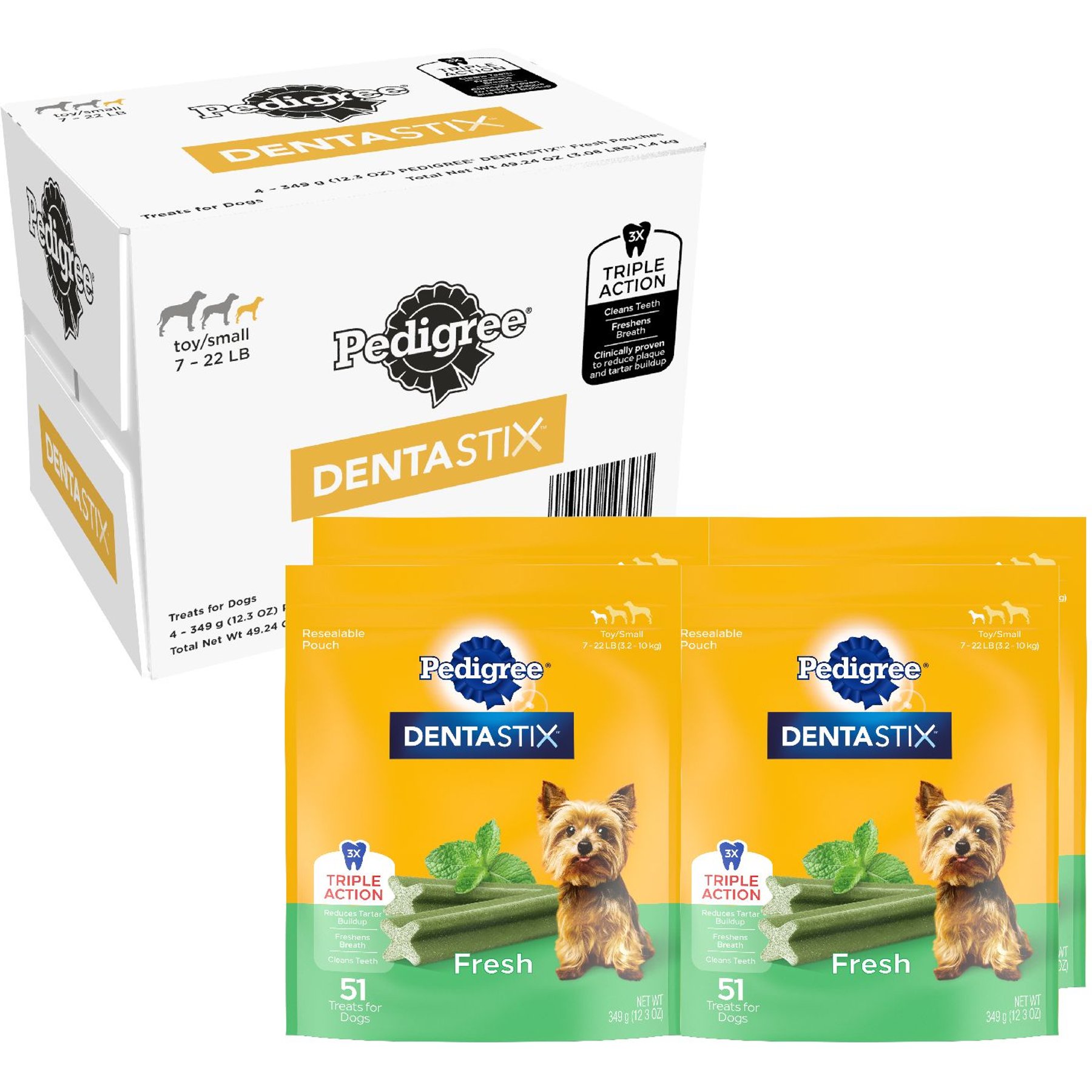 Pedigree Dentastix Fresh Mint Flavored Mini Dental Dog Treats