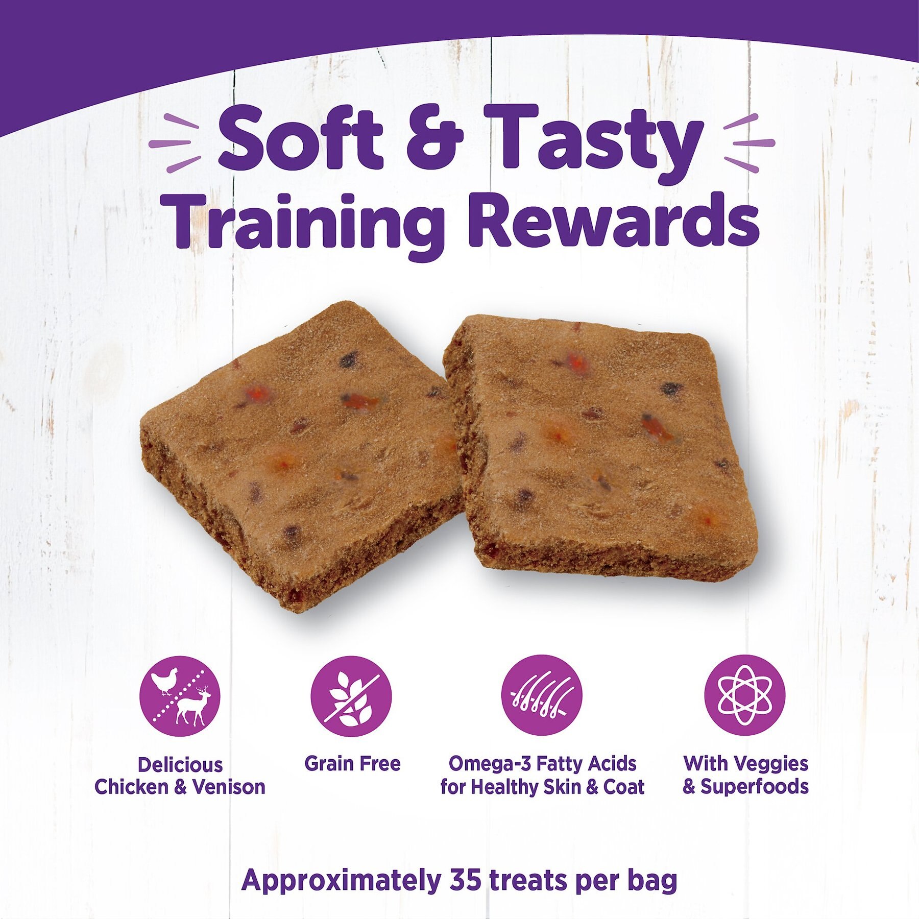 Wellness Rewarding Life Chicken & Venison Grain-Free Soft & Chewy Dog Treats