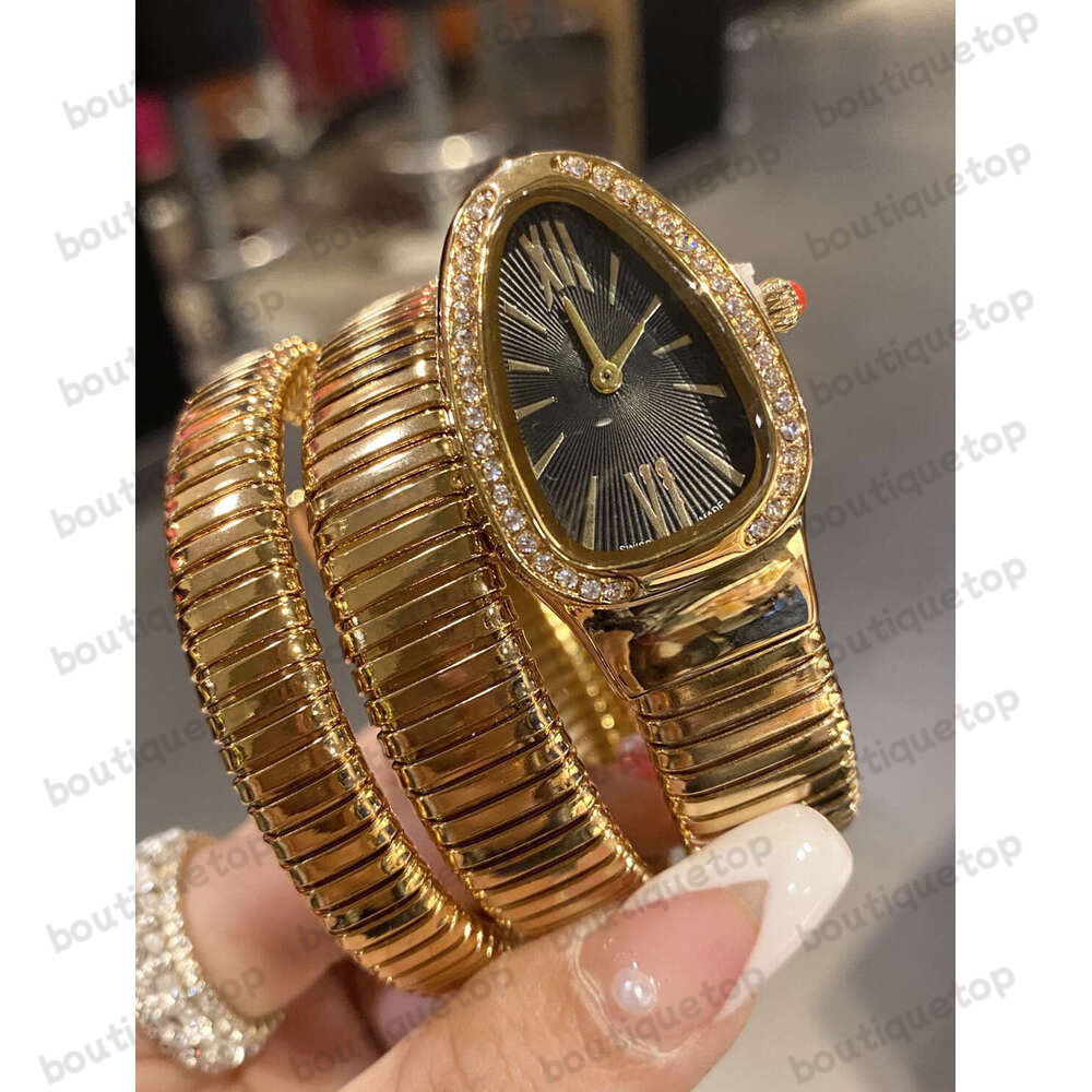 Bv Womens Bulgaries Watch Montre Snake Watch Serpentine Bvlgaries Watch Diamond Womens Bvalgaries Watch Style Ladys Wristwatches Spring Strap Montre De Luxe