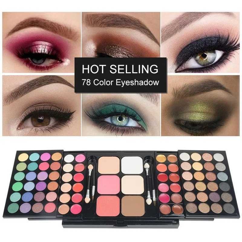 40/74/78 Colors Glitter Eyeshadow Palette Matte Waterproof Long Lasting Pressed Powder Cosmetics Kit Fashion Women MakeUp ToolsXJ250520