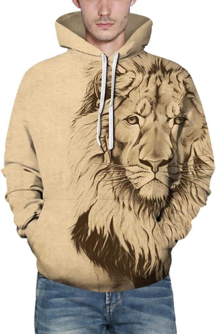 Hoodie for Mens Hoodie 3D Printed Pullover Hooded Sweatshirt Cool Outfits With Pockets Graphic Hoodies sweatshirt cool nice