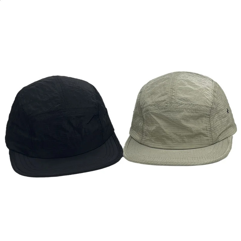 Summer Fast Dry Nylon 5 Panel Baseball Cap Gorra Fitness Fugees Men Women Camping Fitted Hats 56-60cm 241119
