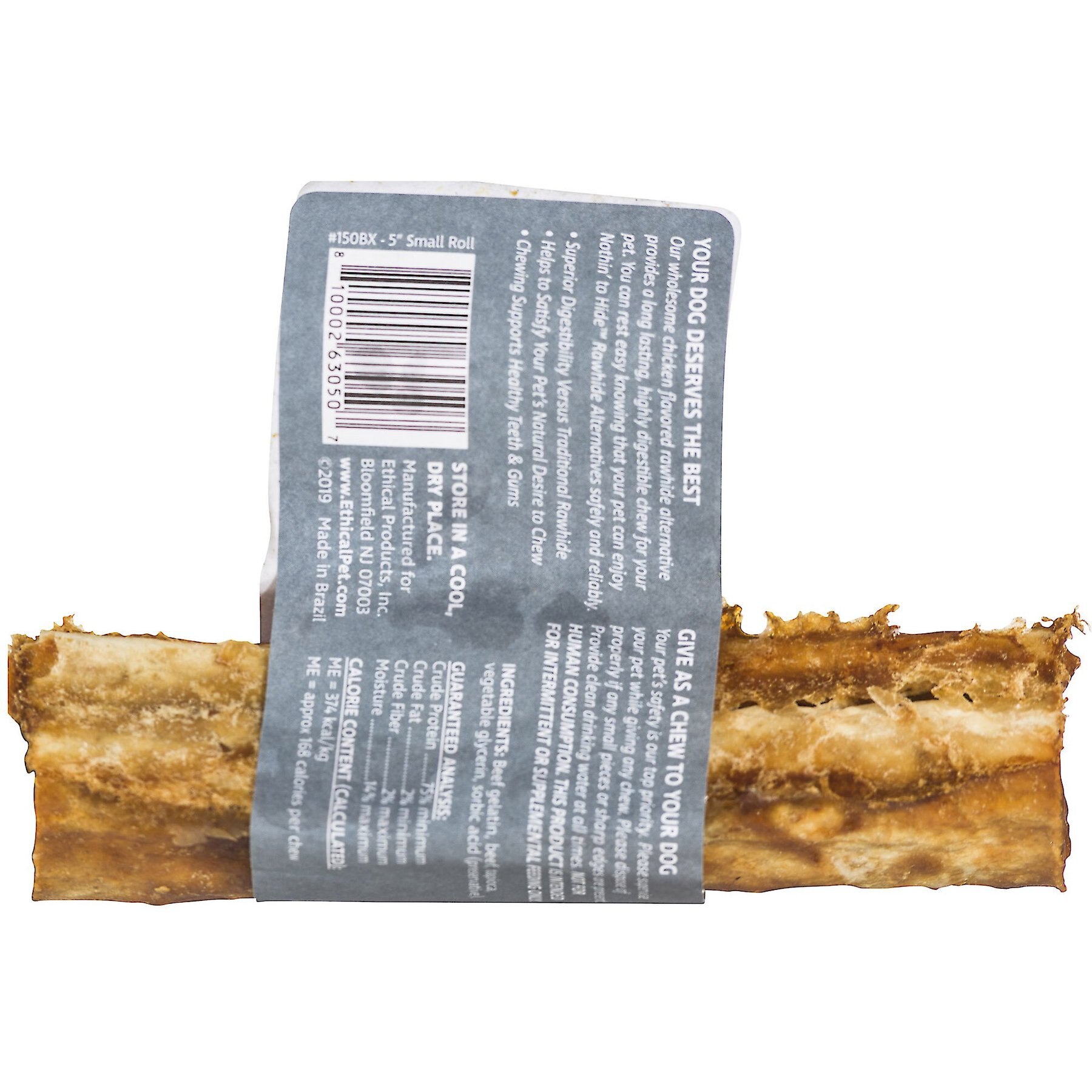 Fieldcrest Farms Nothin' To Hide Rawhide Alternative Small Roll 5" Beef Flavor Natural Chew Dog Treats