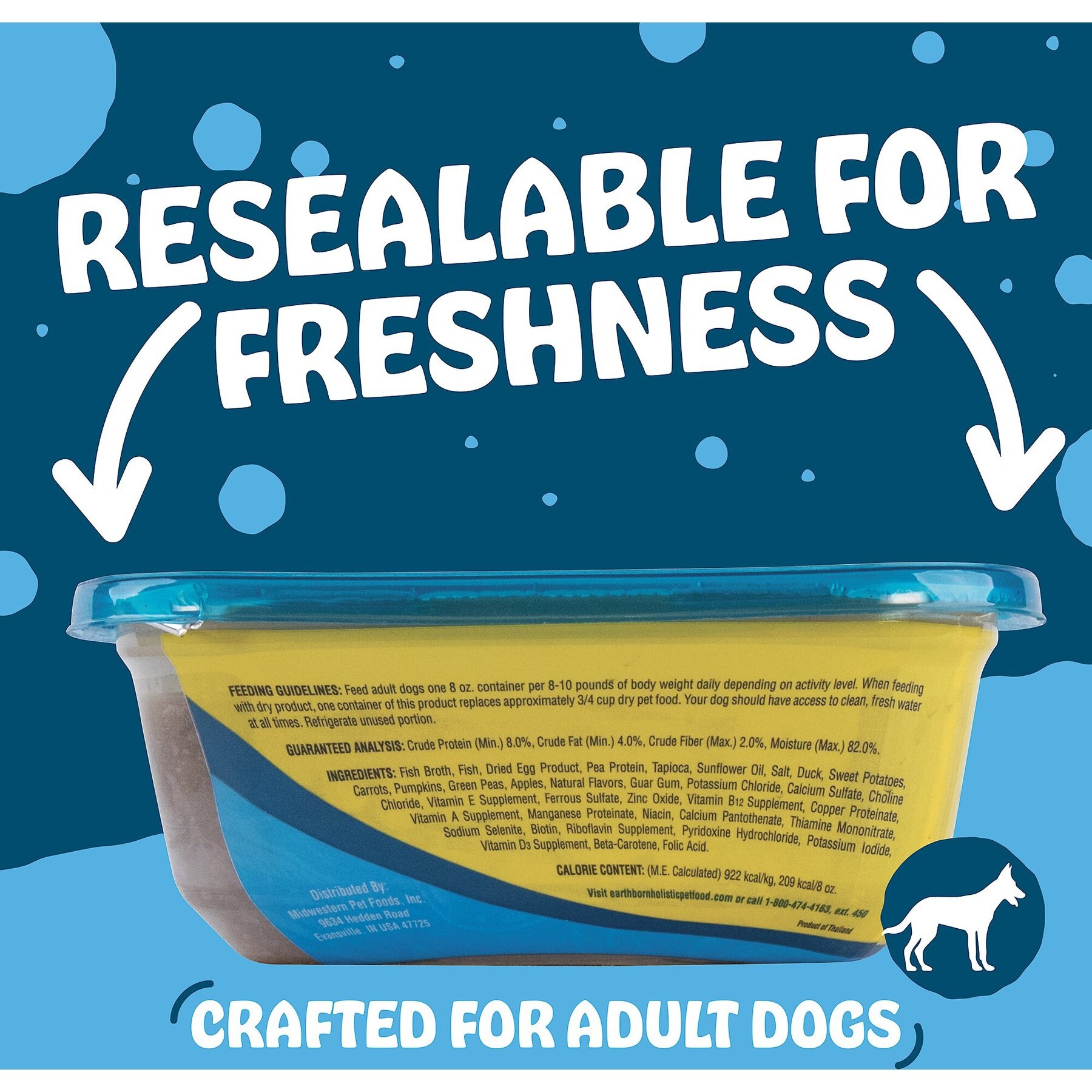 Earthborn Holistic Duke's Din-Din Grain-Free Natural Moist Dog Food