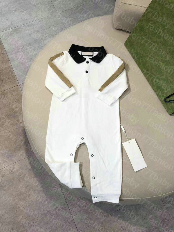 100% cotton kids designer Rompers baby boy girl top quality Long sleeve clothes 1-2T newborn Spring Autumn lapel Jumpsuits children's clothing Jumpsuits&Rompers
