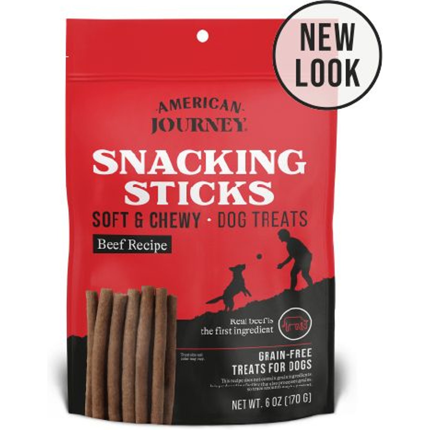 American Journey Beef Recipe Grain-Free Soft & Chewy Snacking Sticks Dog Treats, 6-oz bag