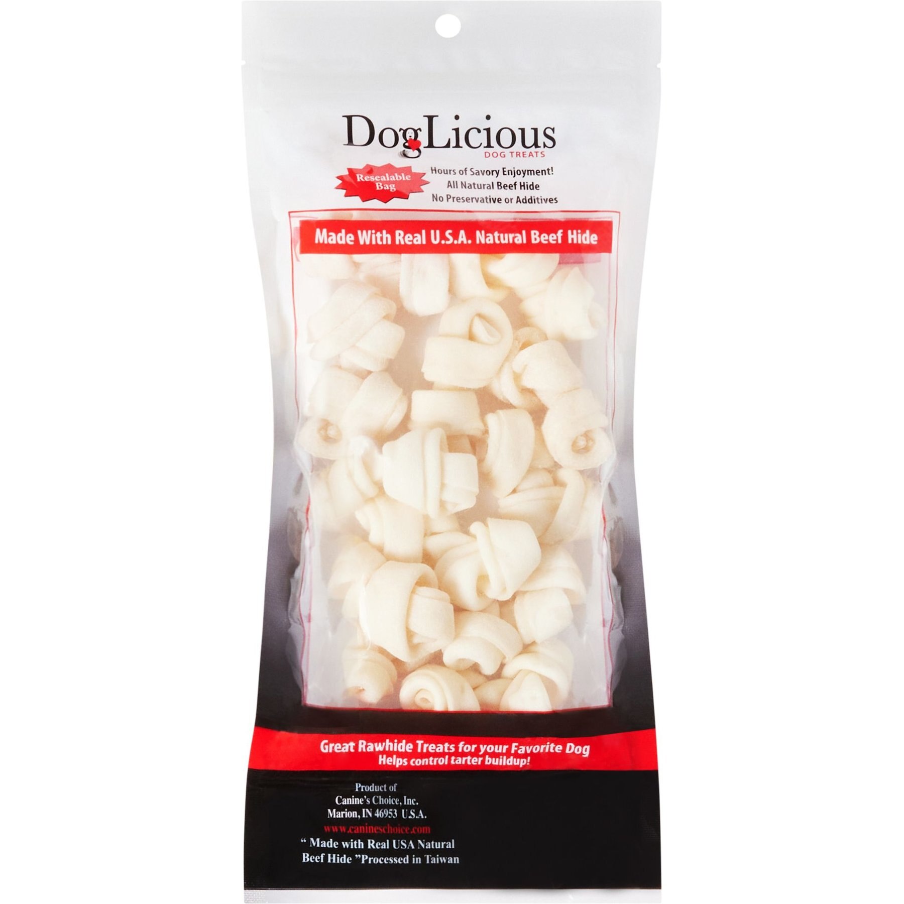 Canine's Choice DogLicious 2" Natural Mini Bones Dog Treats, 12 count