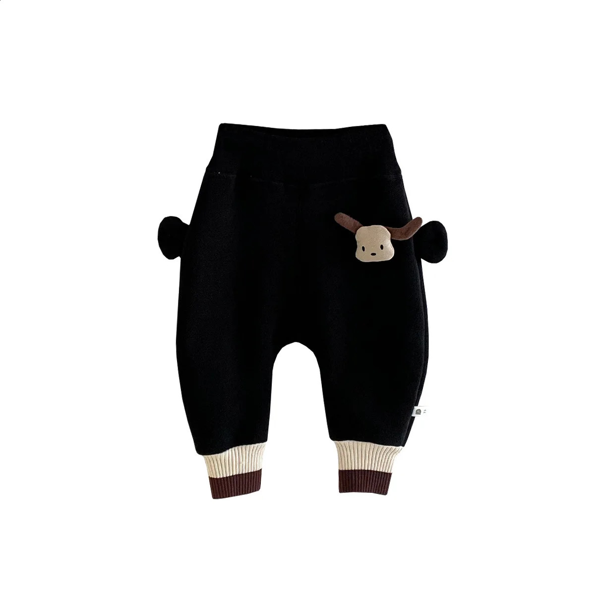 Baby Autumn Winter Pants Cute Cartoon High Waist Baby Boys PP Pants Thick Wool Versatile Preschool Boys Trousers 241121