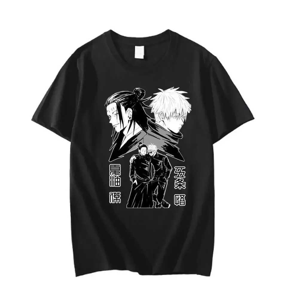 Men's T-Shirts Anime Jujutsu Kaisen Suguru Geto Print T Shirt Loose Plus Size Men T-shirt Fashion Casual Crew Neck Short Slve Women T Shirt Y2404