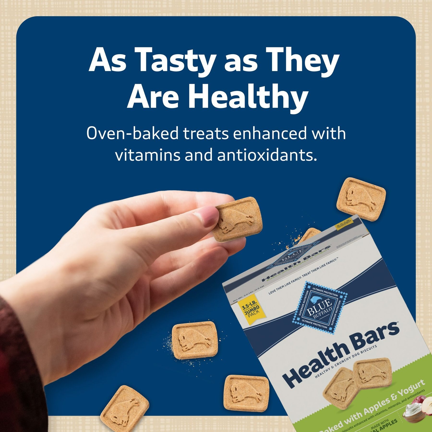 Blue Buffalo Mini Health Bars Baked Apples & Yogurt Dog Treats