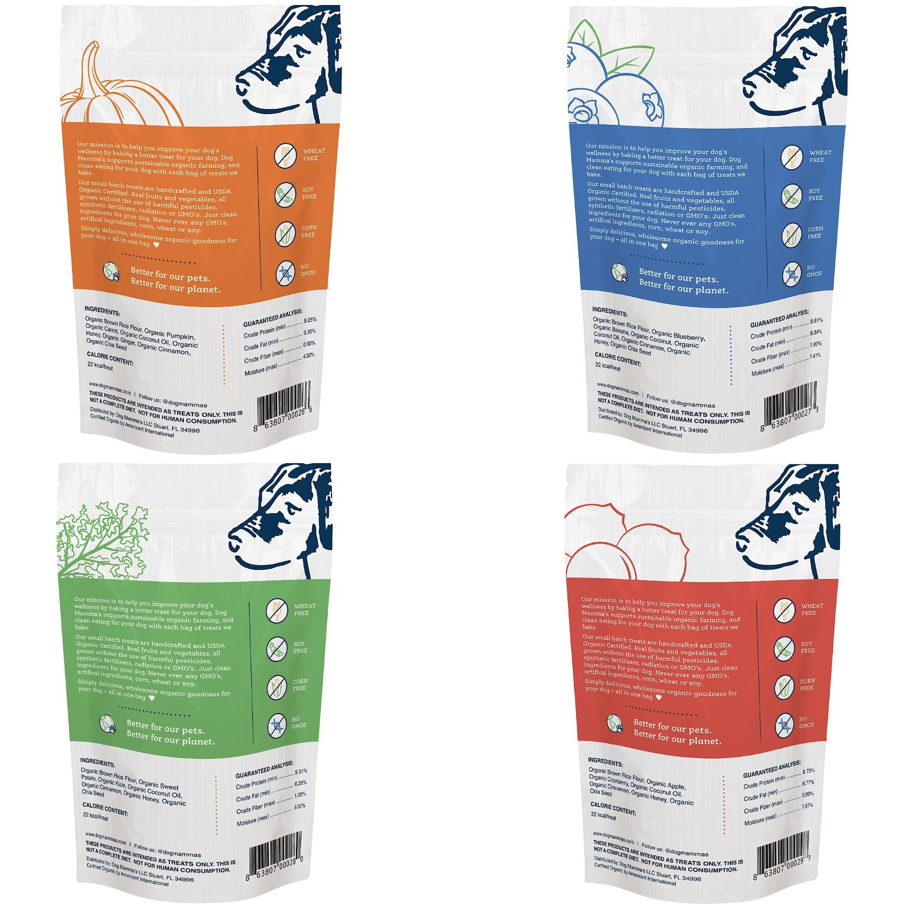 Dog Mamma’s Organic Variety Dog Treats, 4.6-oz bag