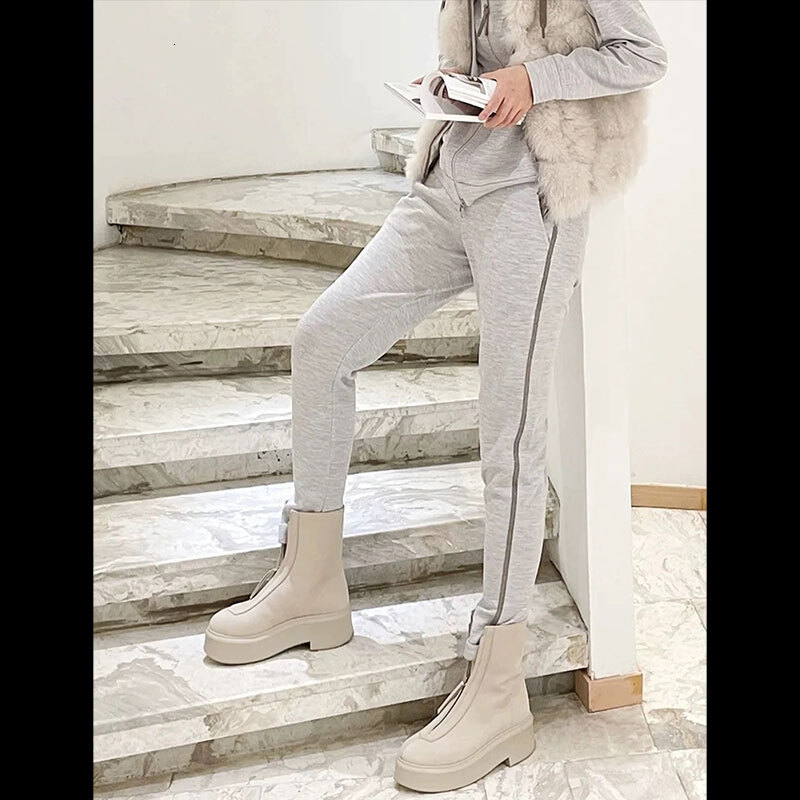 Women's High Ankle Thick Bottom 2025 Autumn And Winter Zipper Marten Shoes Short Boots