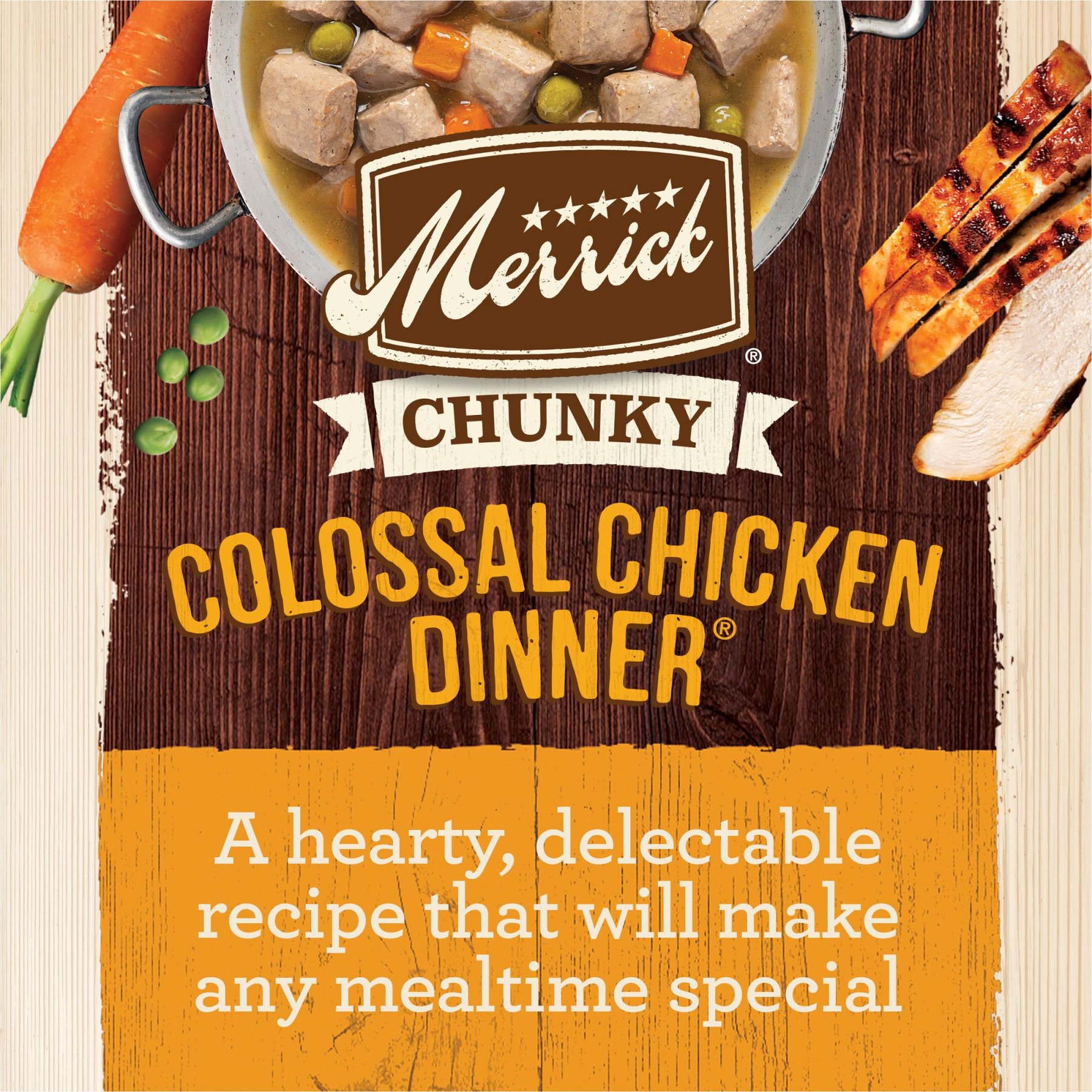 Merrick Chunky Grain-Free Wet Dog Food Colossal Chicken Dinner