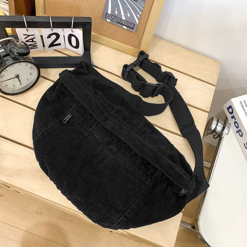 lazy wind lamp core velvet canvas bag large capacity trendy brand chest bag simple casual shoulder bag crossbody bag