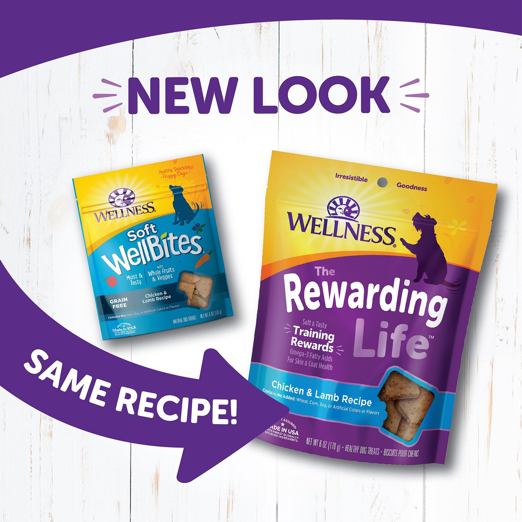 Wellness Rewarding Life Chicken & Lamb Grain-Free Soft & Chewy Dog Treats
