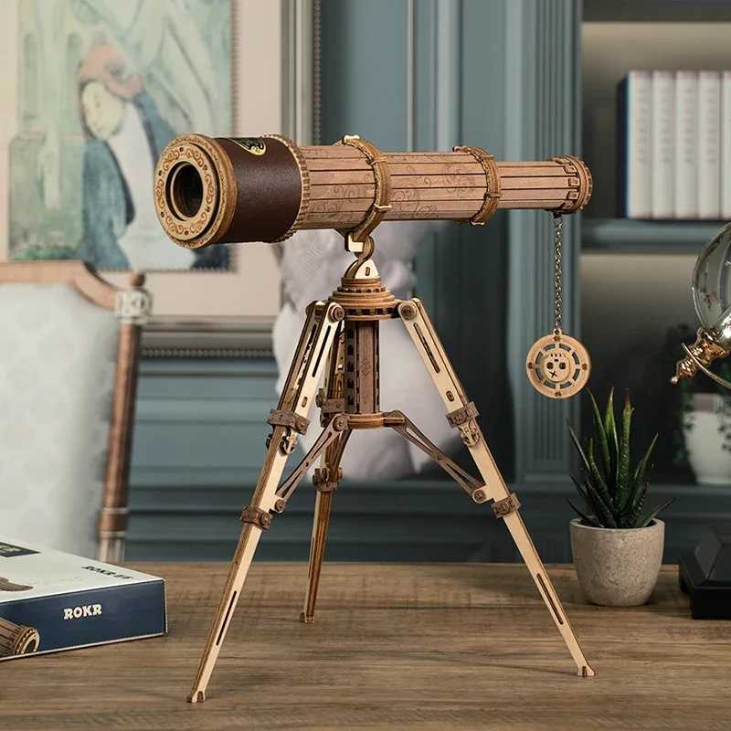 Robotime ROKR Monocular Telescope 3D Wooden Puzzle Game Assembly Toys for Children Teens Adult Birthday GiftXJ241120
