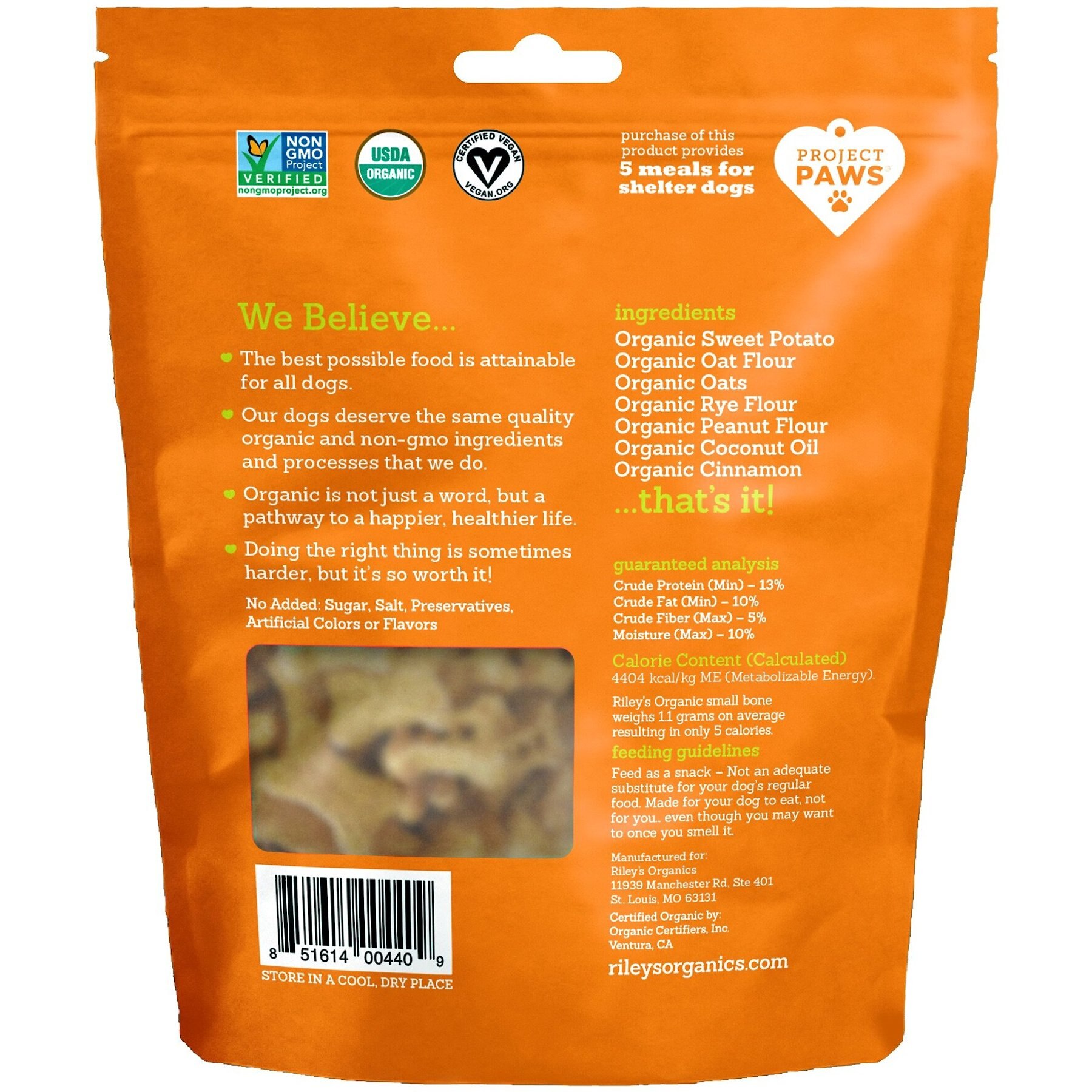 Riley's Sweet Potato Recipe Biscuit Dog Treat, 5-oz bag, Small