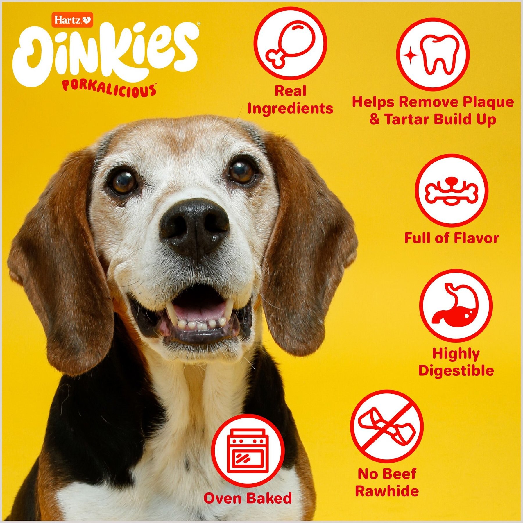 Hartz Oinkies Porkalicious Jerky Chicken Natural Chew Dog Treats