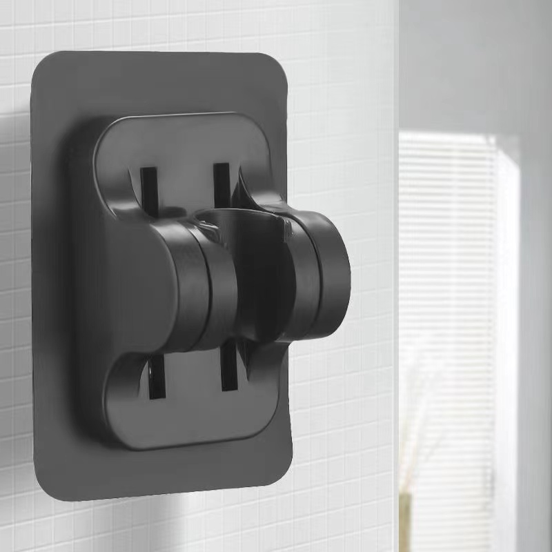 No-punch shower bracket bathroom shower head nozzle rain accessories fixer flower sun rosette wall bottom hanging seat