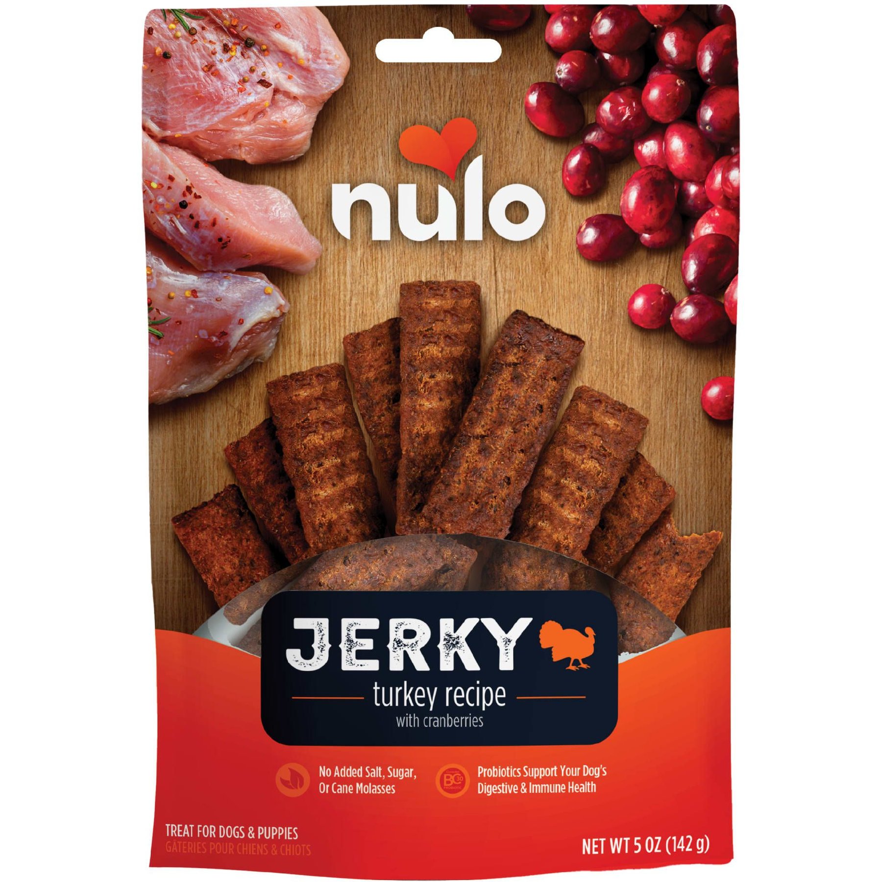 Nulo Premium Jerky Strips Dog Treats, Grain-Free High Protein Jerky Strips made with BC30 Probiotic to Support Digestive & Immune Health Dog Treats