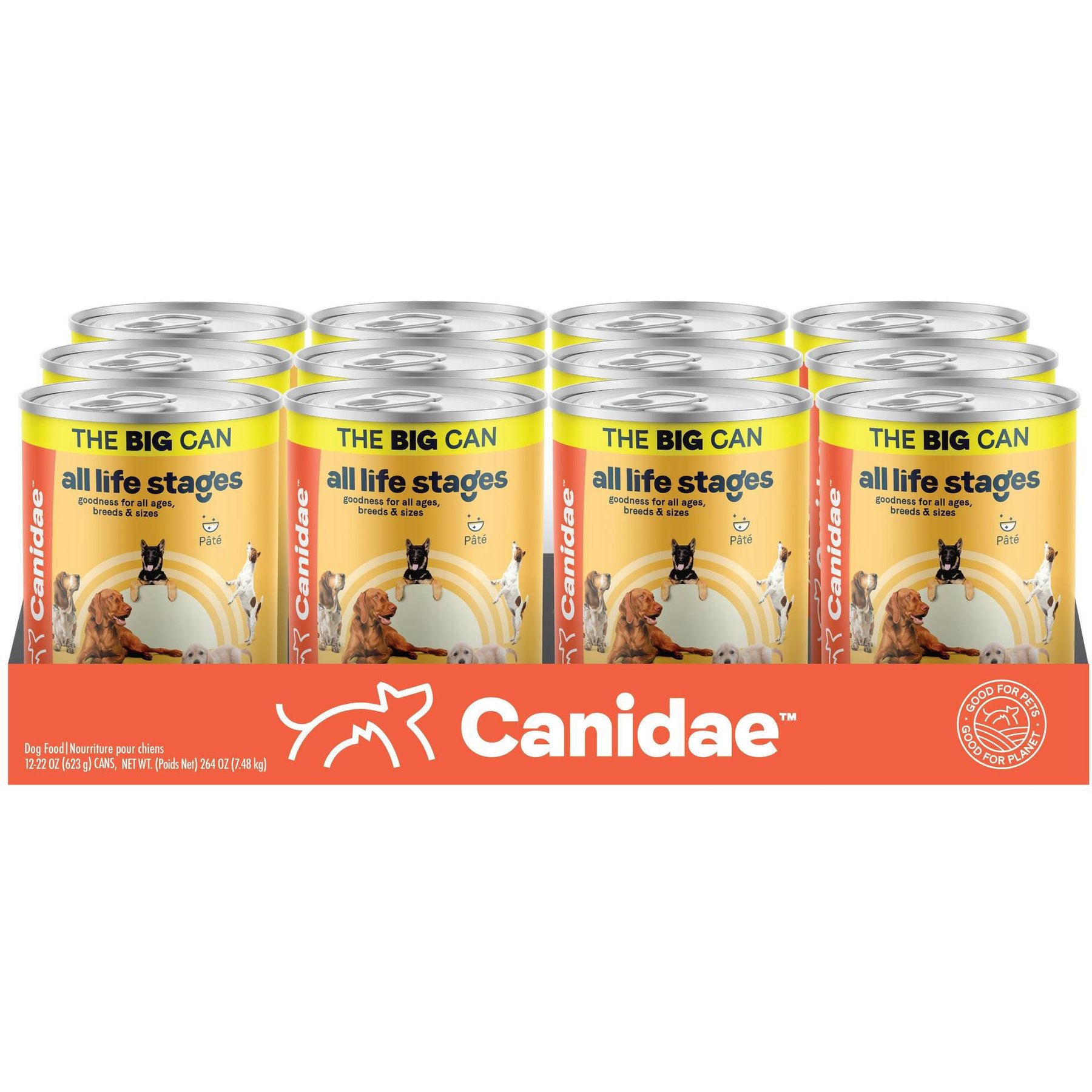 CANIDAE All Life Stages Formula Chicken & Rice Wet Dog Food, 22-oz can, case of 12
