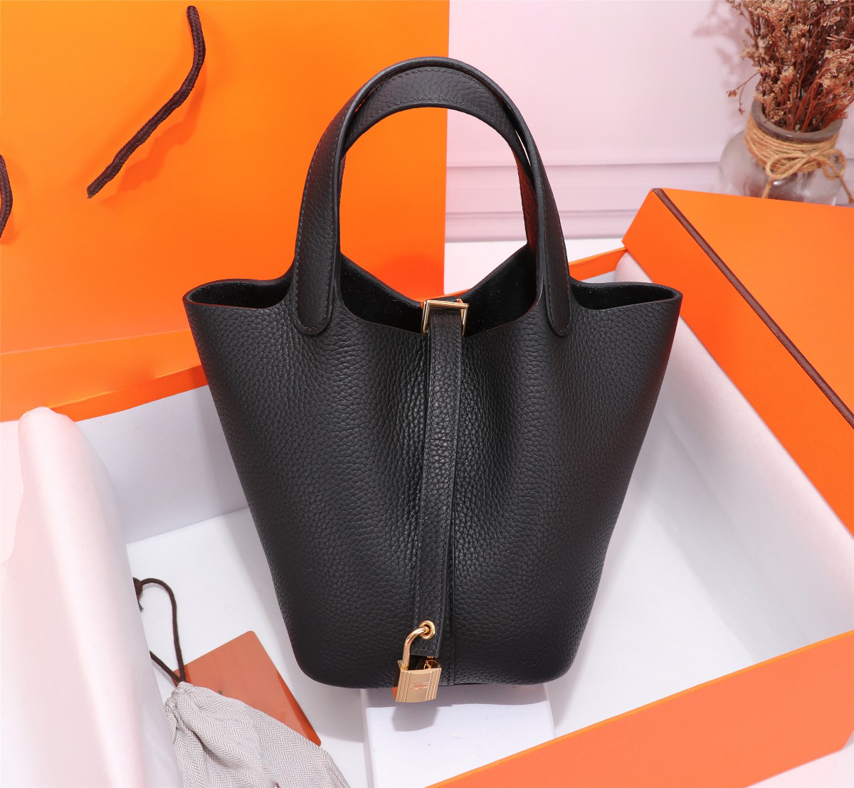 Luxury Leather Purse Shoulder Bag Women Basket Handbag Designer tote bag