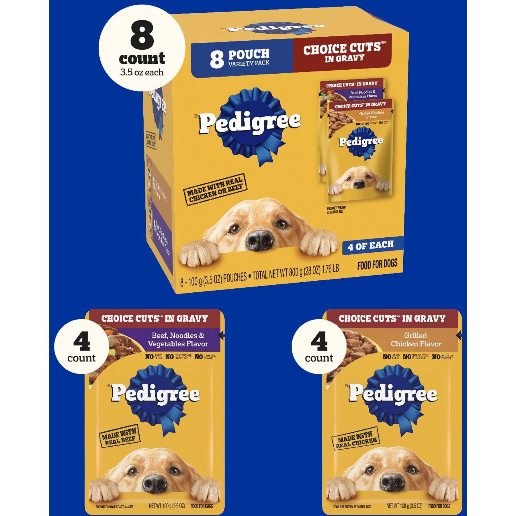 Pedigree Choice Cuts Variety Pack Beef & Chicken Adult Wet Dog Food