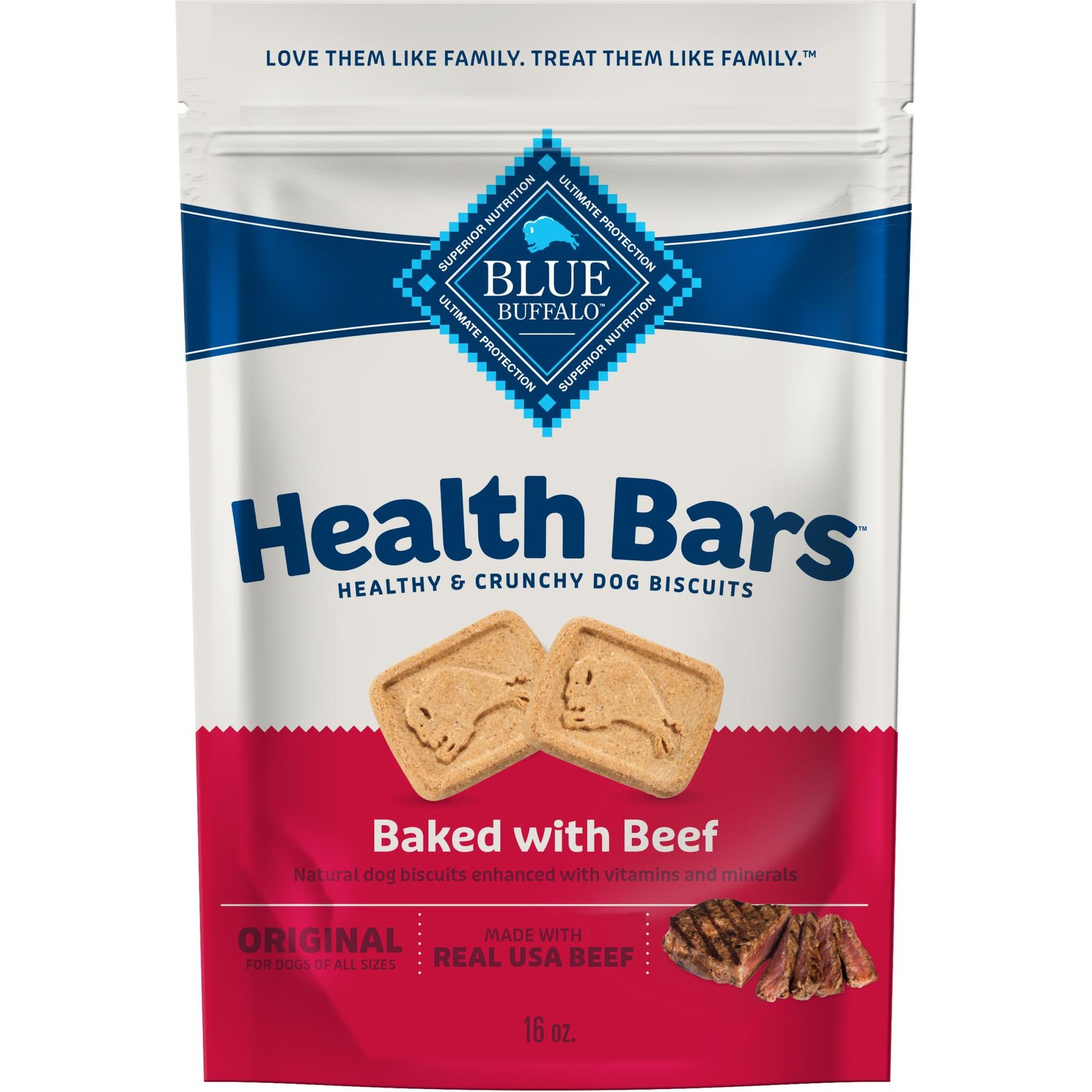 Blue Buffalo Health Bars Baked Beef Dog Treats
