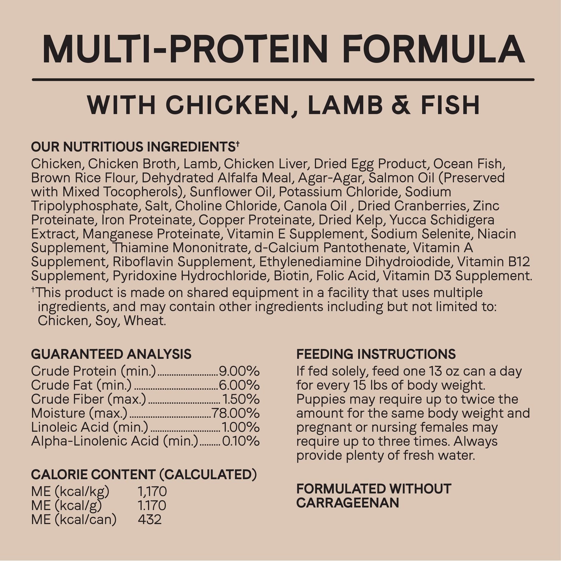 CANIDAE All Life Stages Multi-Protein Formula Chicken, Lamb & Fish Wet Dog Food, 22-oz can, case of 12
