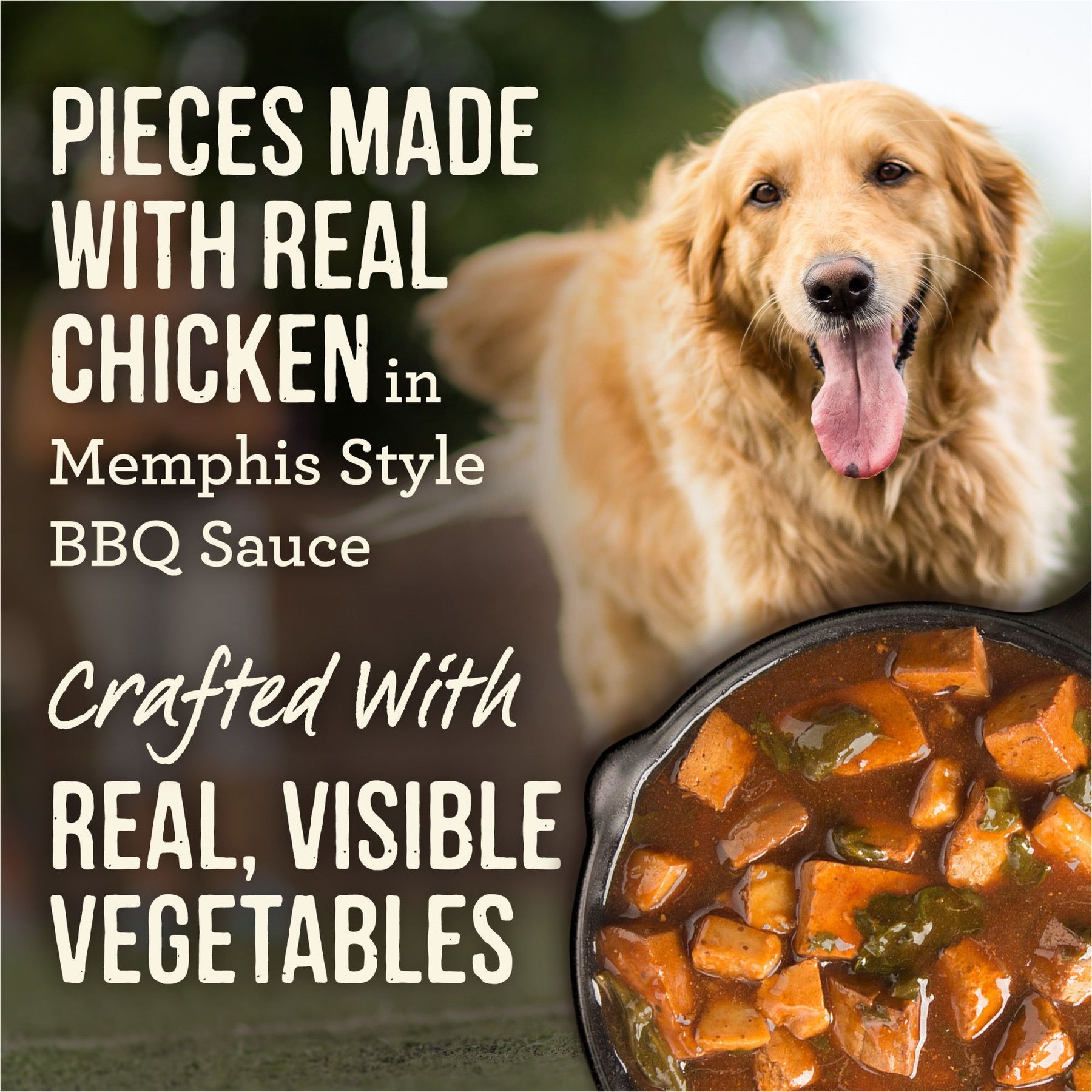 Merrick Grain-Free Wet Dog Food Slow-Cooked BBQ Memphis Style with Glazed Chicken