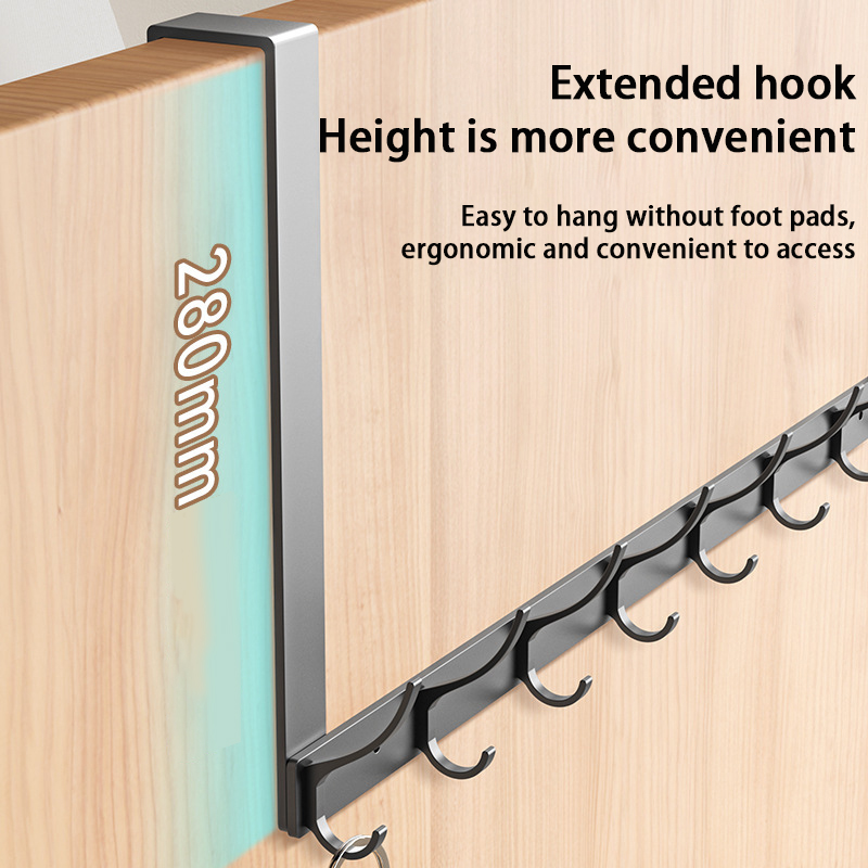 Behind the door hooks hole-free wall hanging hangers adhesive strong hooks shelves storage clothes hanging racks God!