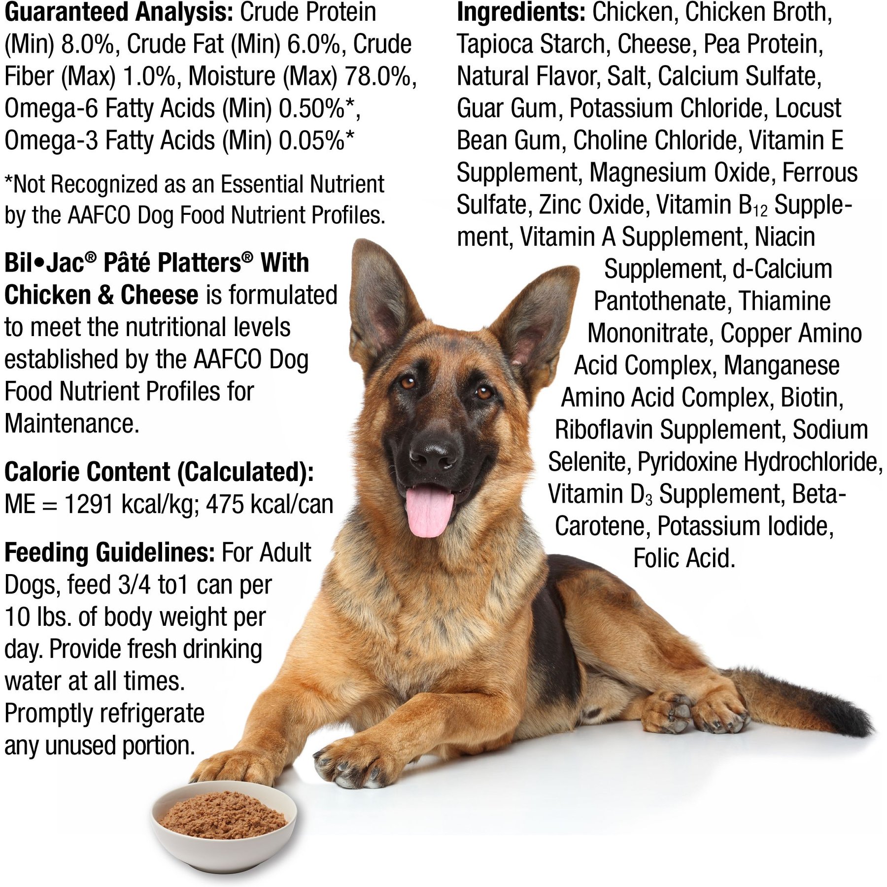 Bil-Jac Pate Platters with Chicken & Cheese Canned Dog Food