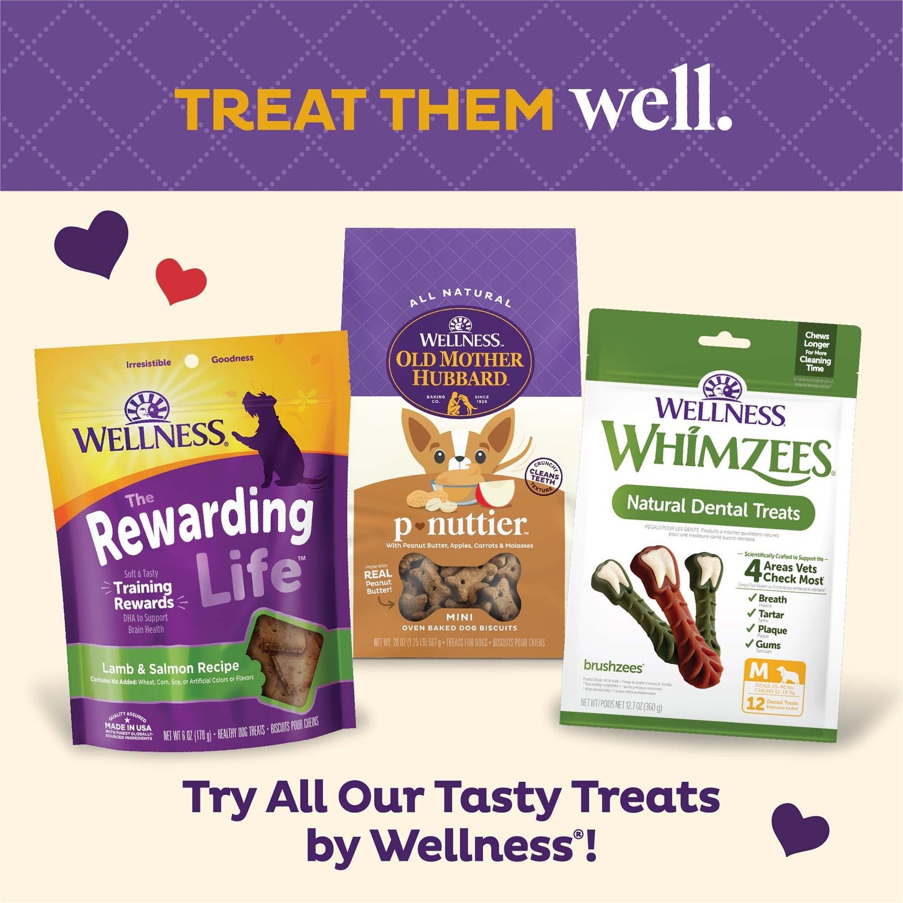 Old Mother Hubbard by Wellness Soft & Tasty Beef & Sweet Potato Natural Mini Oven-Baked Biscuits Dog Treats