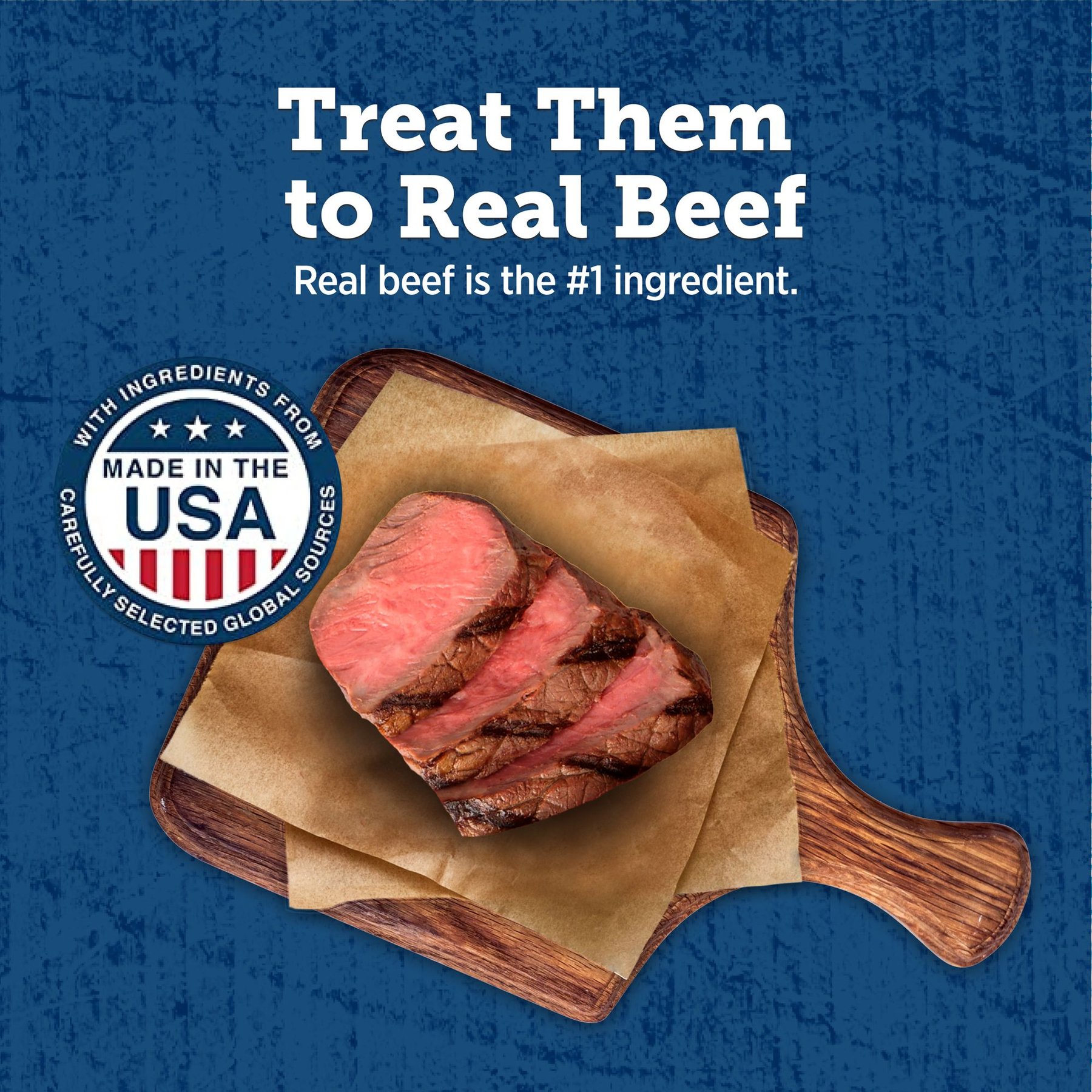 Blue Buffalo True Chews Premium Morsels Natural Grain-Free Steak Dog Treats