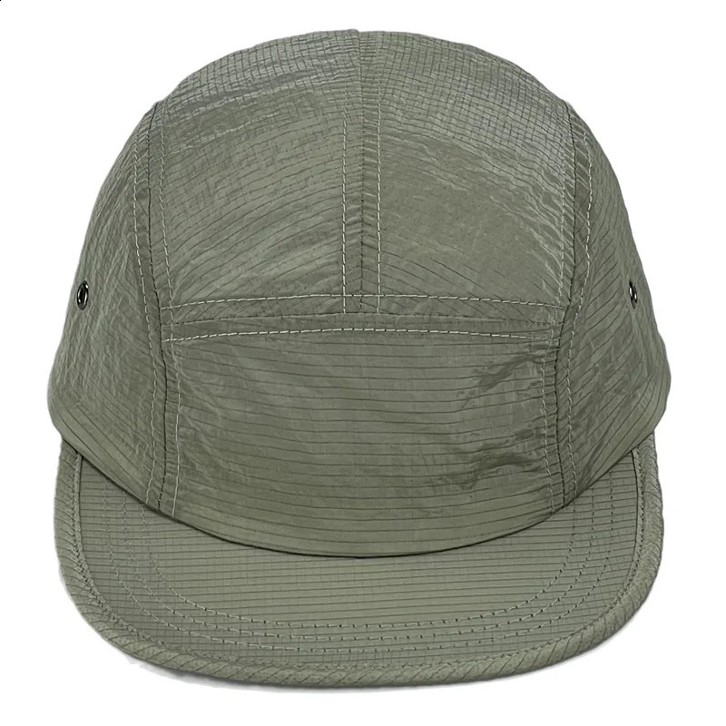 Summer Fast Dry Nylon 5 Panel Baseball Cap Gorra Fitness Fugees Men Women Camping Fitted Hats 56-60cm 241119