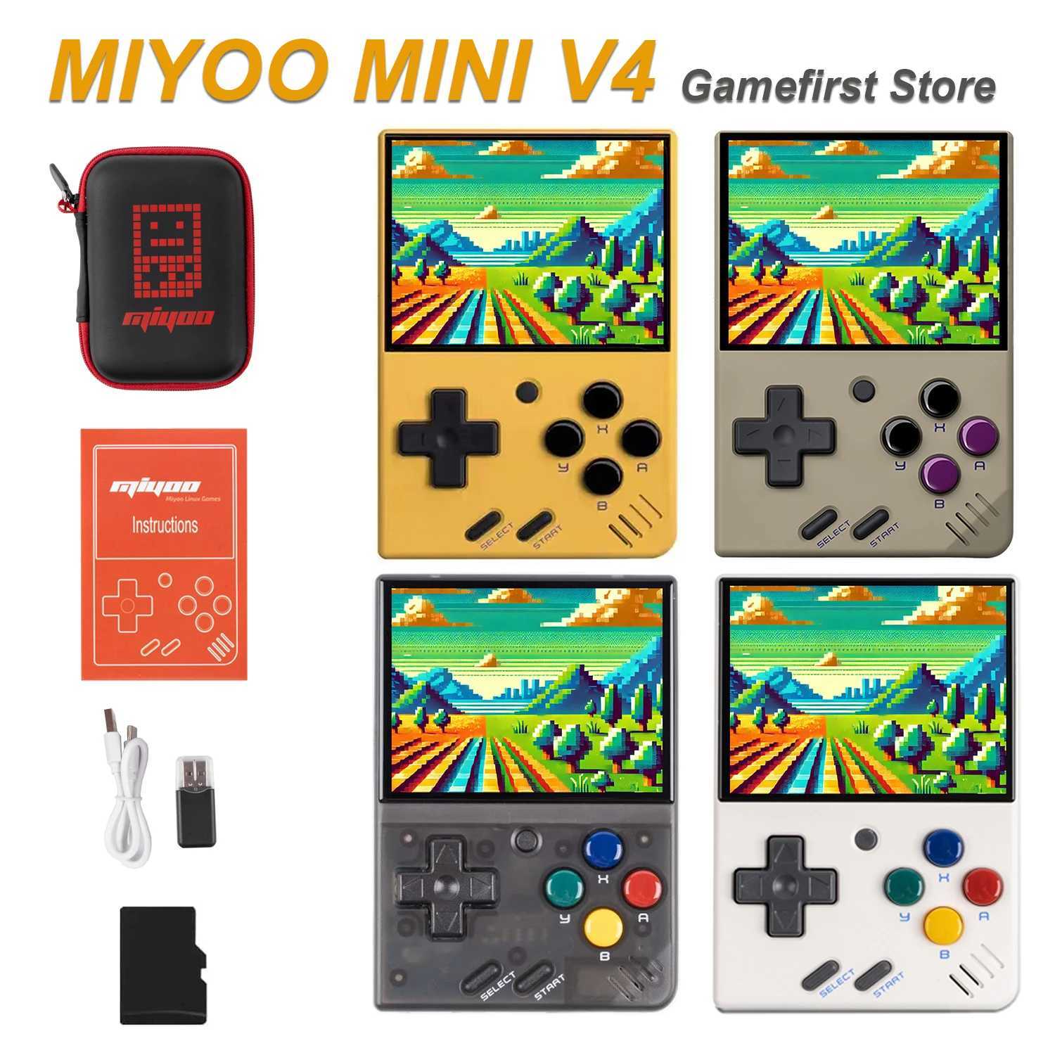 Miyoo Mini V4 handheld game console retro 2.8-inch IPS screen 1900mAh lithium battery open source Linux OS retro game Mach X241121