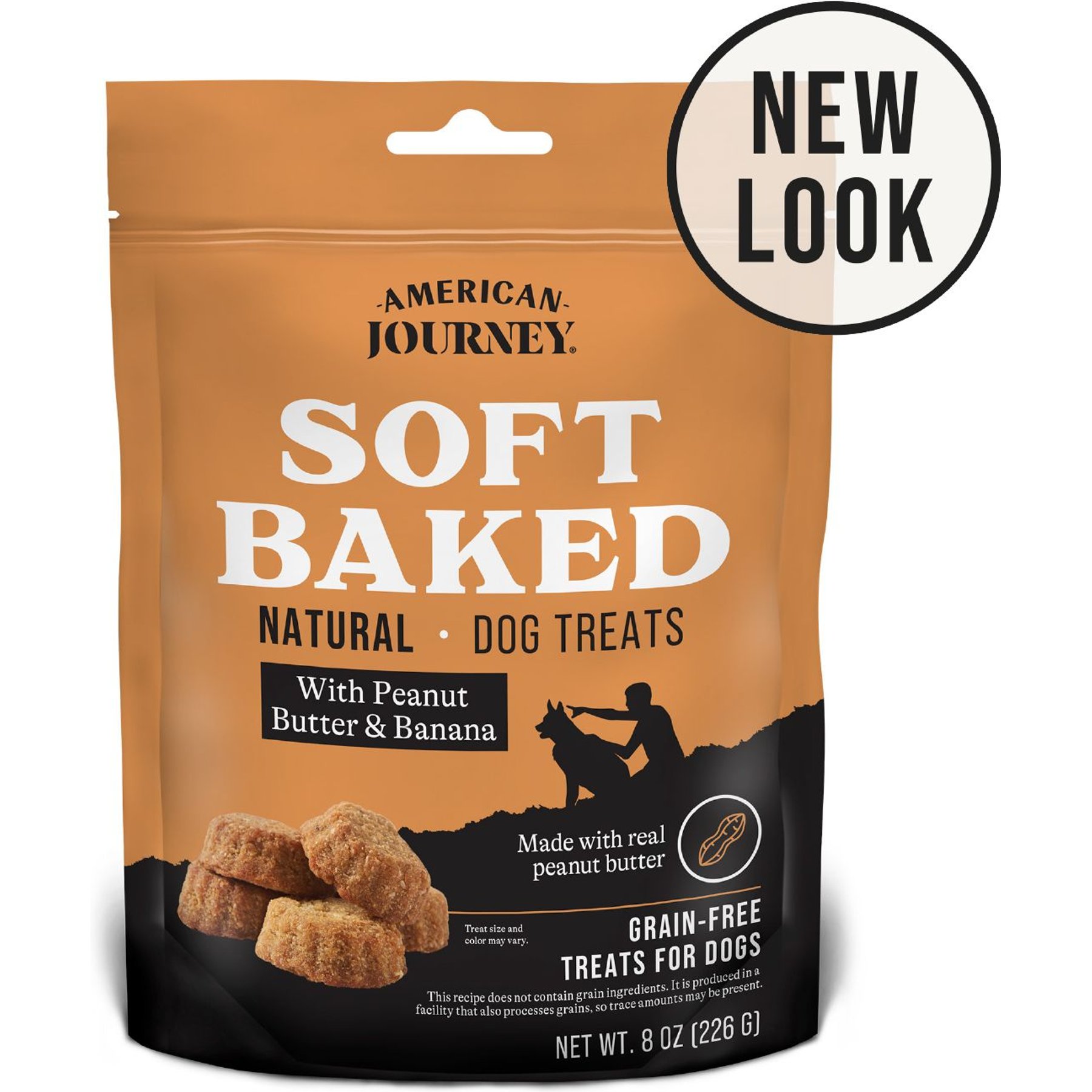 American Journey With Peanut Butter & Banana Grain-Free Soft-Baked Dog Treats, 8-oz bag