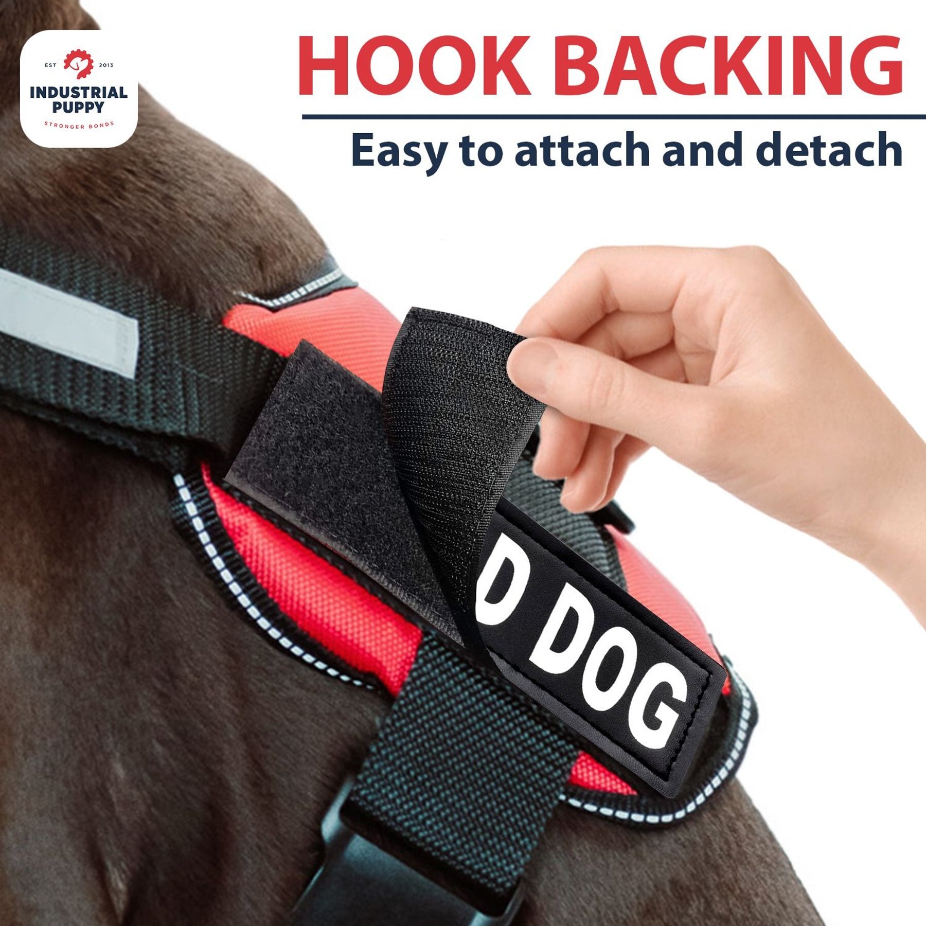 Industrial Puppy PTSD Dog Harness Patches, 2 count