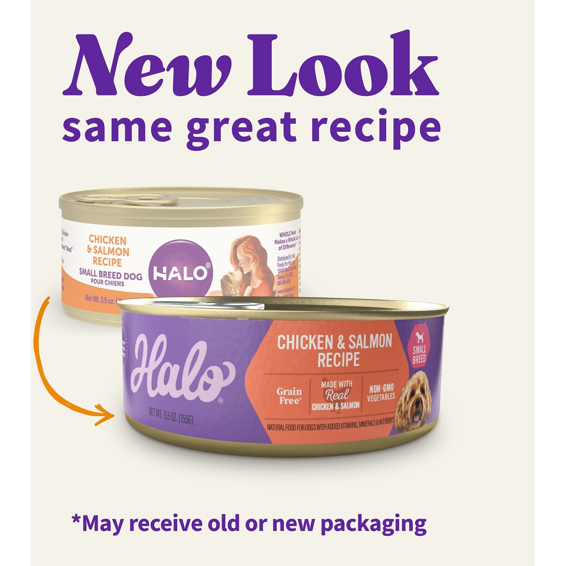 Halo Chicken & Salmon Recipe Grain-Free Small Breed Canned Dog Food