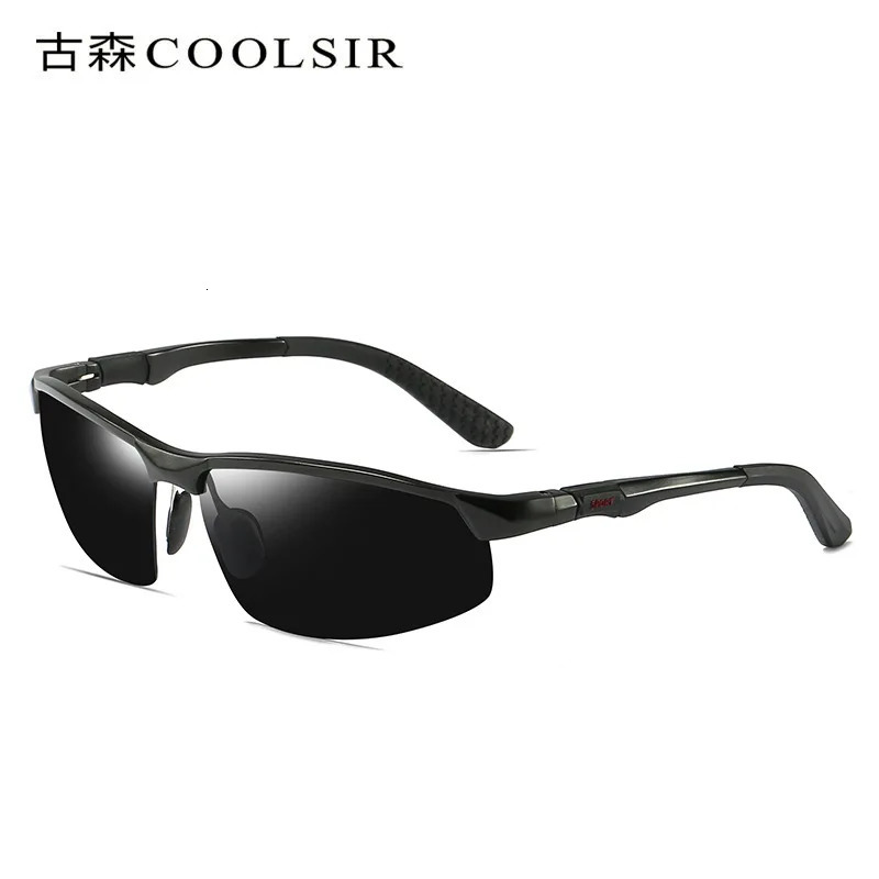 Mens aluminum magnesium sunglasses driving color changing polarizer 3121 240410