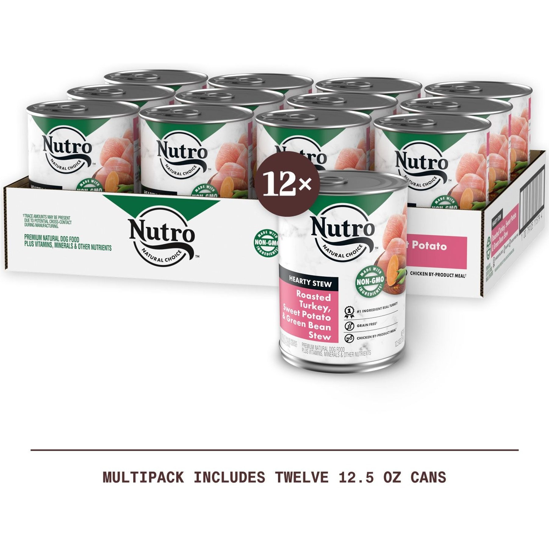Nutro Hearty Stew Turkey, Sweet Potato & Green Bean Cuts in Gravy Adult Canned Wet Dog Food