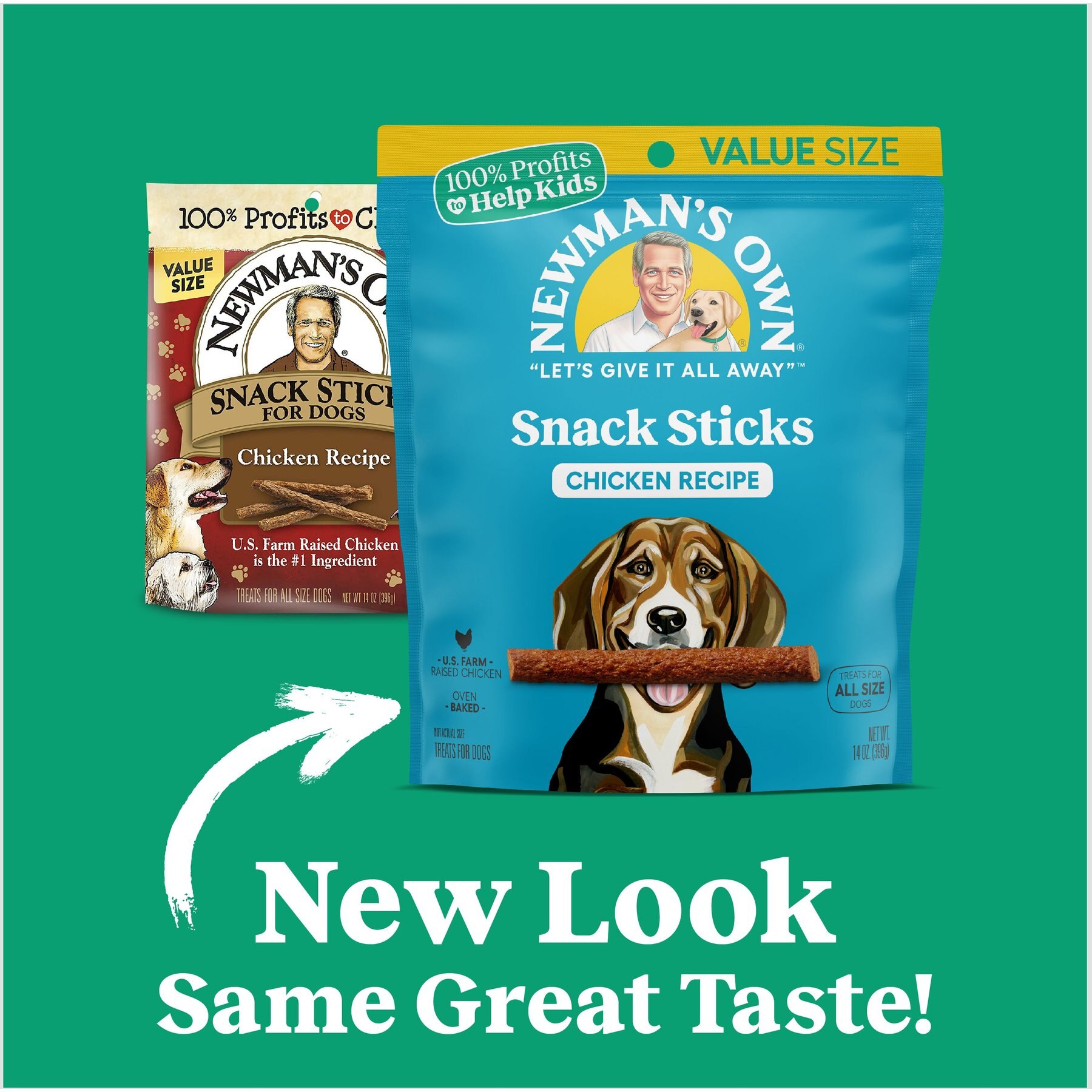 Newman's Own Snack Sticks Chicken Recipe Grain-Free Dog Treats