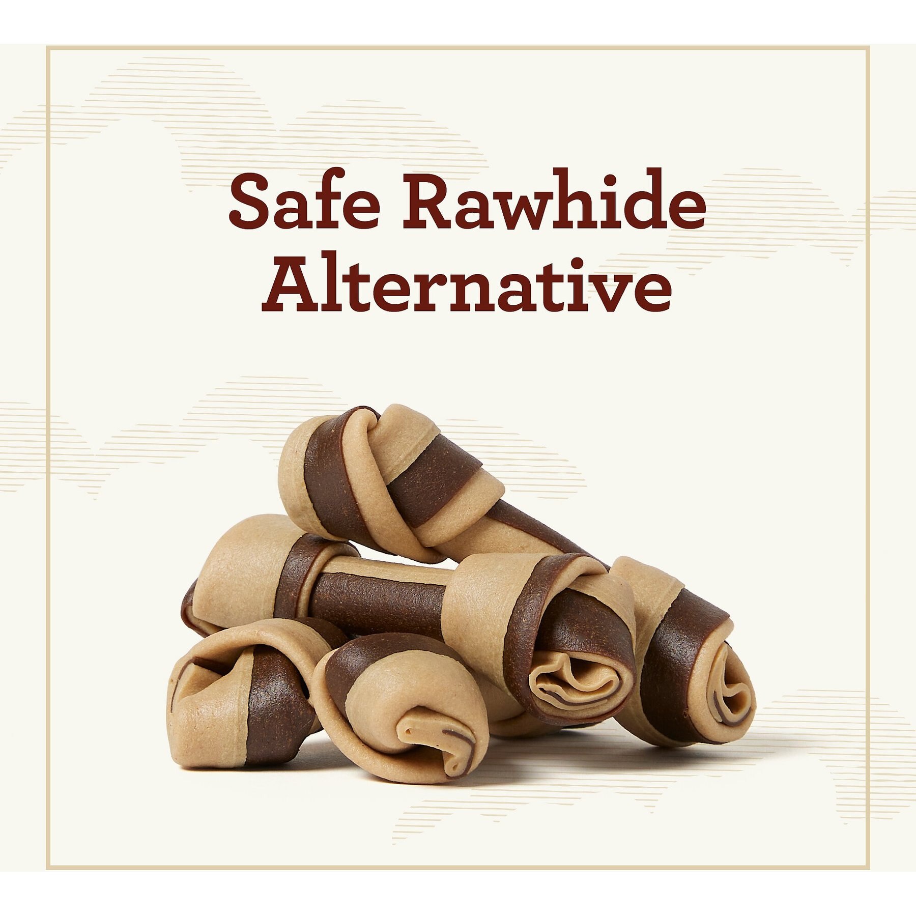 True Acre Foods, Rawhide-Free, Knotted Bones, with Natural Peanut Butter Flavor Dog Treats