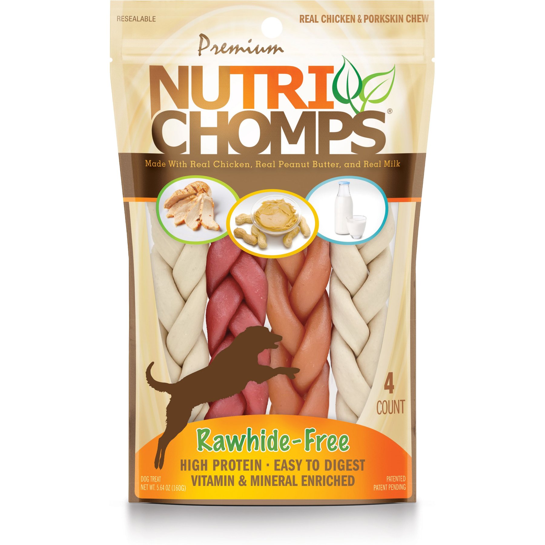 Nutri Chomps 6" Assorted Flavor Braid Dog Treats