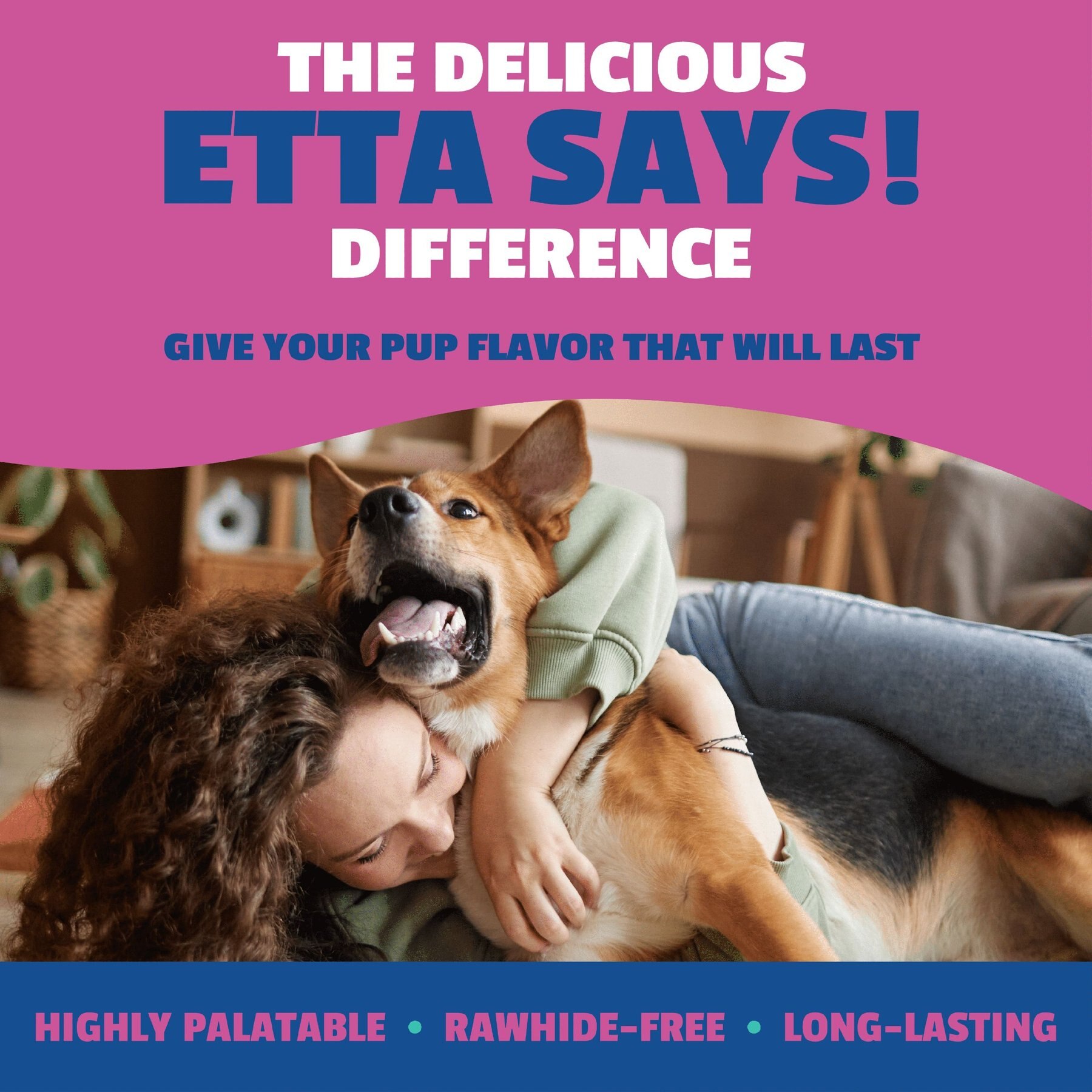 Etta Says! Fusion Gourmet Adult Turkey & Beets Flavor Natural Dog Chew Treats, 12 count
