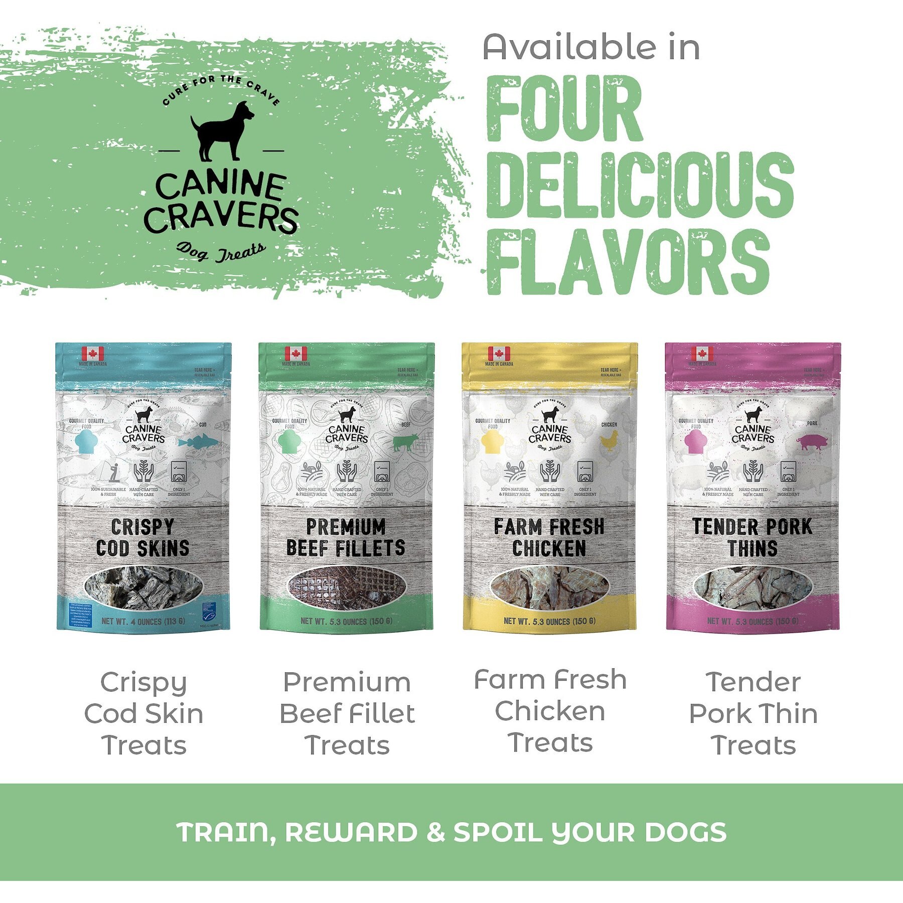 Canine Cravers Premium Beef Fillets Dehydrated Dog Treats, 5.3-oz pouch